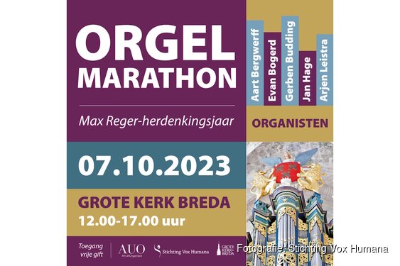 Orgelmarathon in Grote Kerk Breda