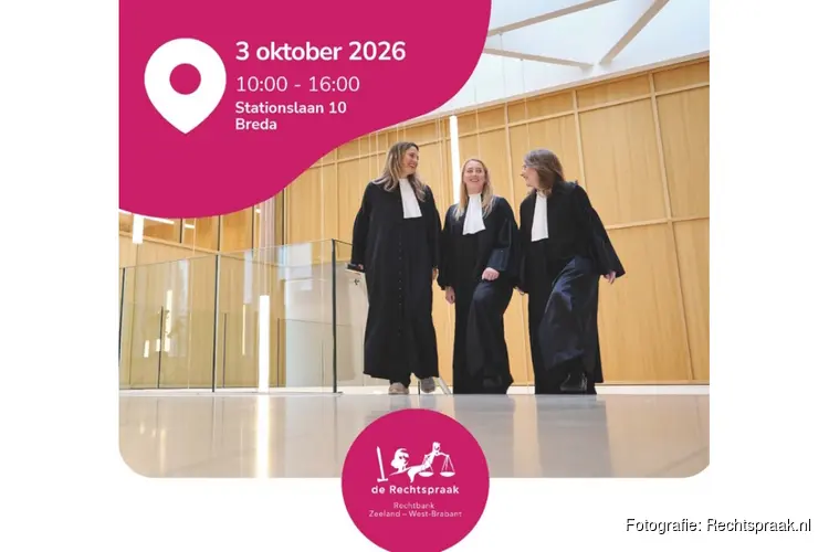 Uniek kijkje in de rechtbank in Breda: Open dag op 3 oktober 2026